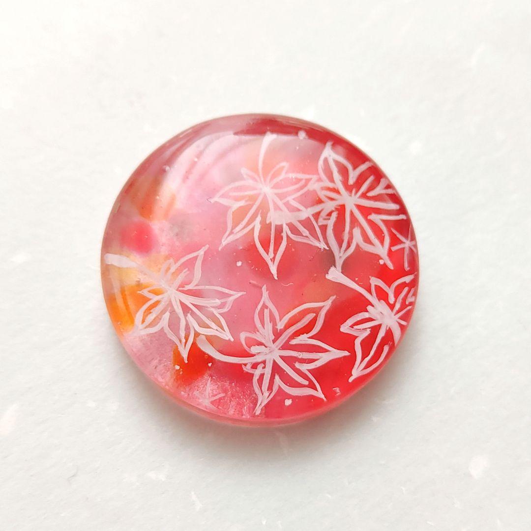 【672】ハンドメイド　レジン　ヘアゴム　ポニーフック　手描き