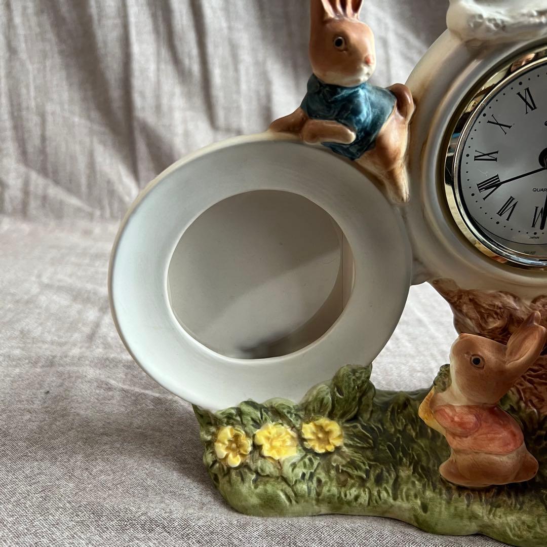 BelArt COLLECTION 置き時計 フォトフレーム付き 陶器製 稼働品
