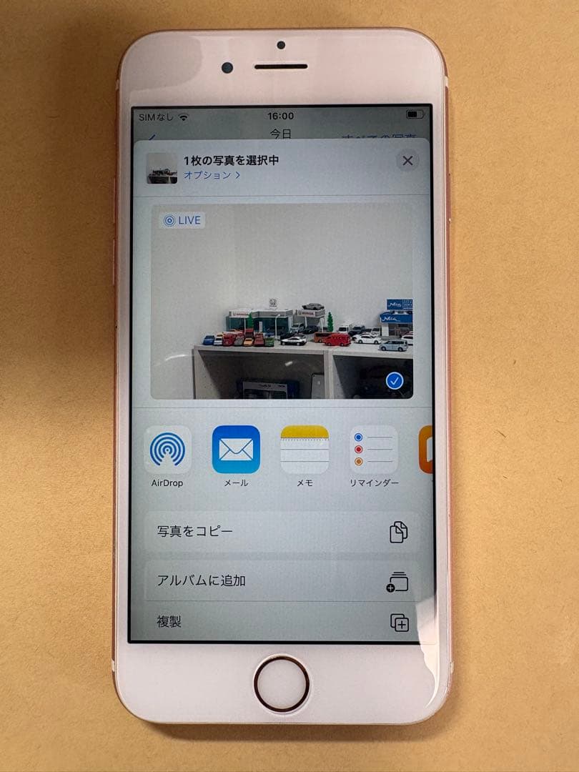 美品バッテリー98% SIMフリーiPhone 6s 64GB ローズゴールド