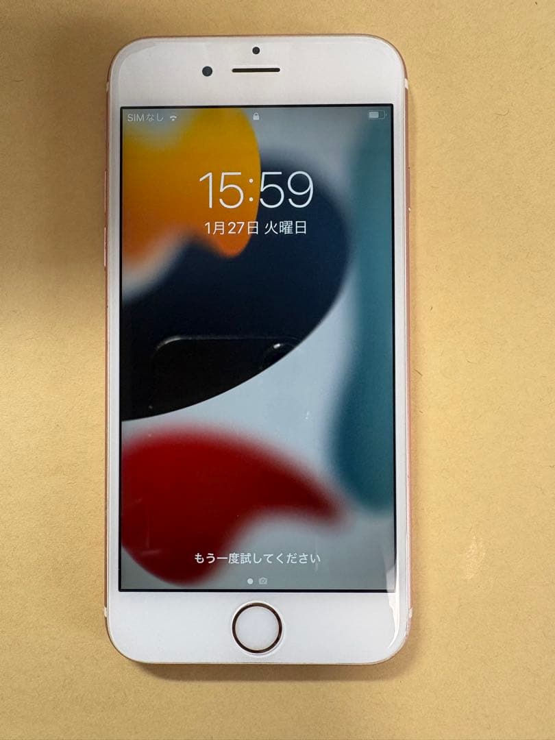 美品バッテリー98% SIMフリーiPhone 6s 64GB ローズゴールド