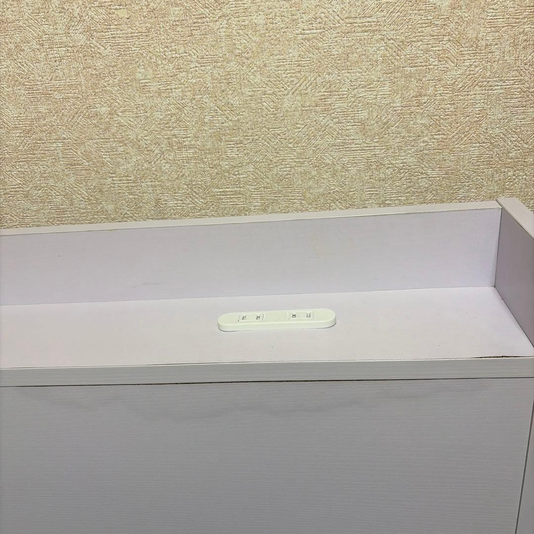 ホワイト セミダブル ベッドフレーム 引き出し付き