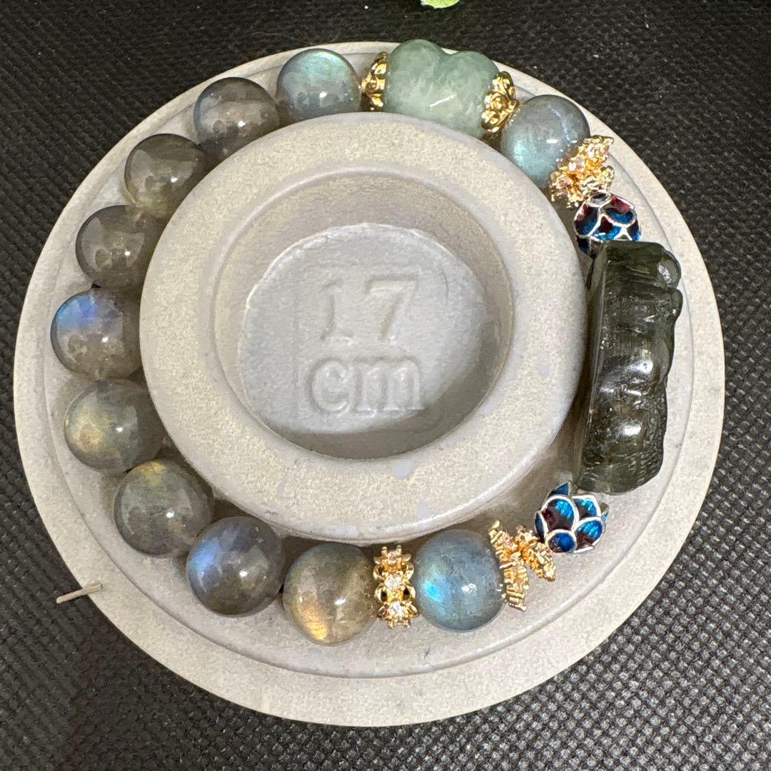 ＊みだきゆ様お取置き3/31＊ラブラドライト　ベビーガネーシャ　アクアマリン