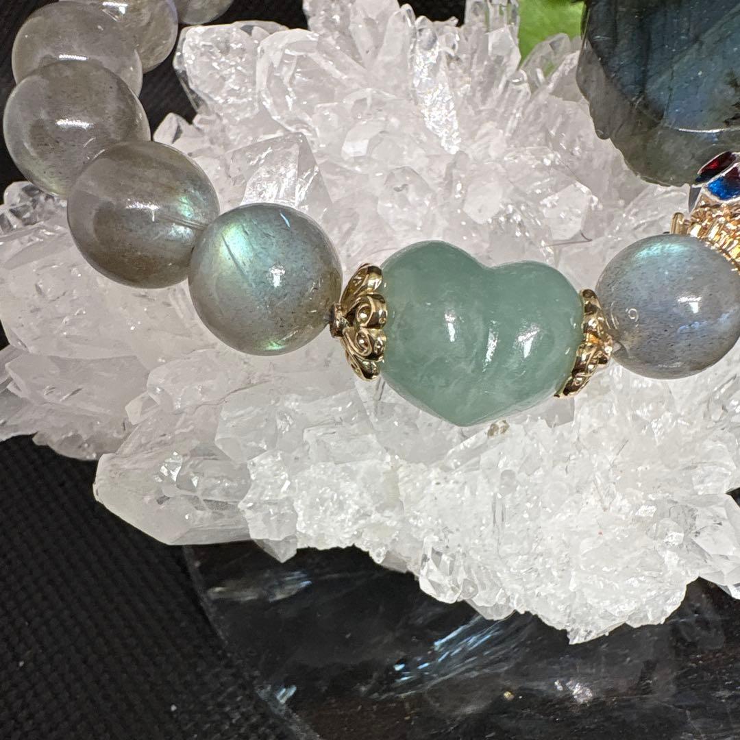 ＊みだきゆ様お取置き3/31＊ラブラドライト　ベビーガネーシャ　アクアマリン