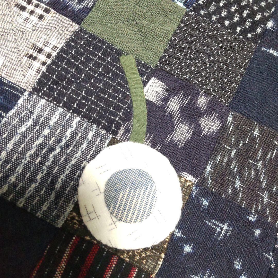 絣のパッチワークキルト ソファーカバー 敷きマット