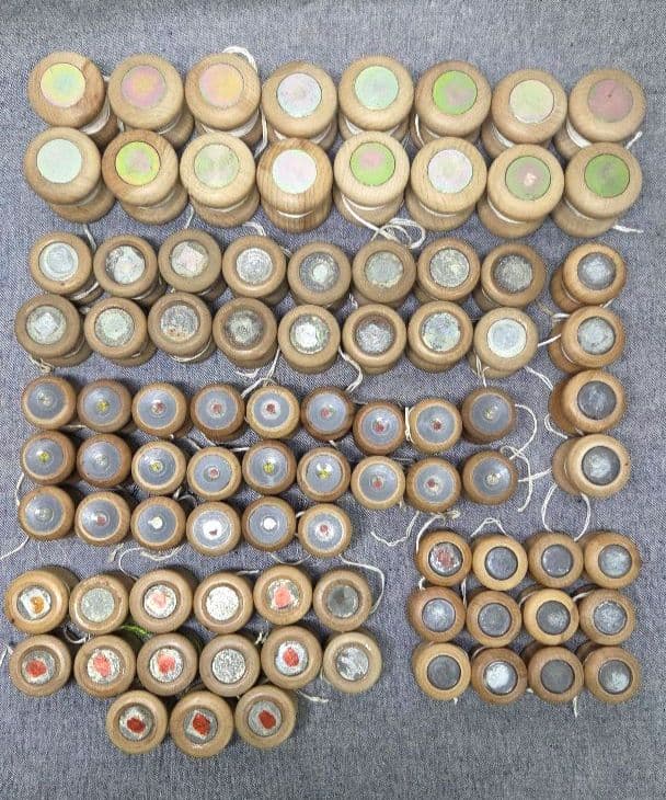 組紐　組み玉　組玉　おもり玉　組紐糸玉　組紐台　合計87個