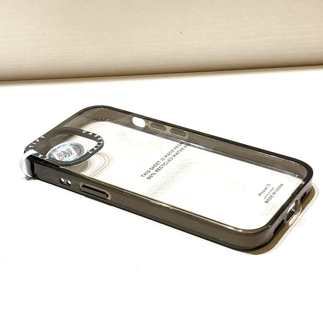 CASETiFY コンパクト iPhone 15 ケース クリアブラック 正規