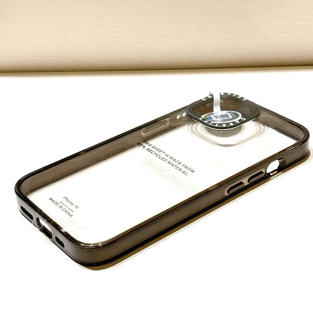 CASETiFY コンパクト iPhone 15 ケース クリアブラック 正規