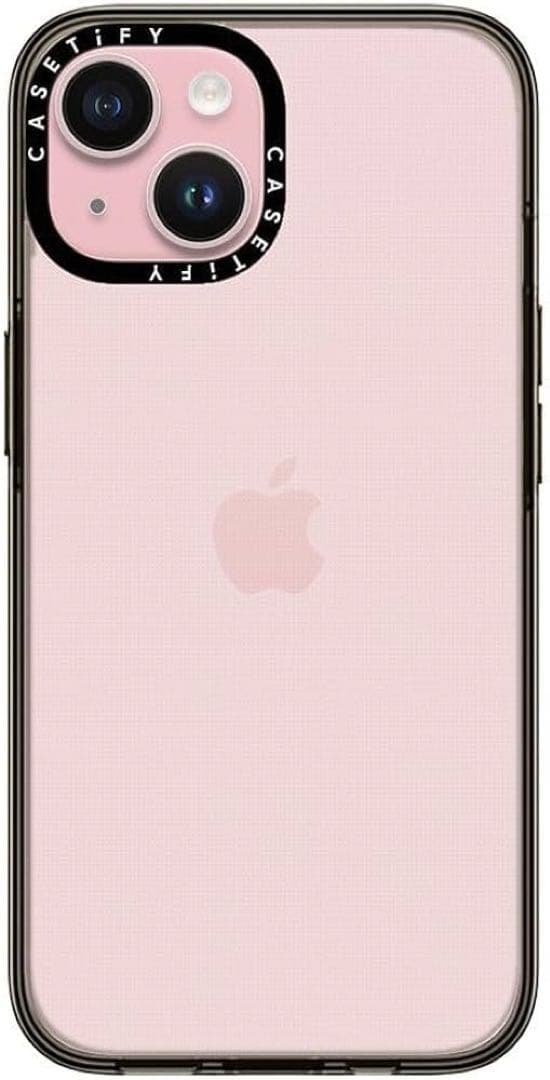 CASETiFY コンパクト iPhone 15 ケース クリアブラック 正規