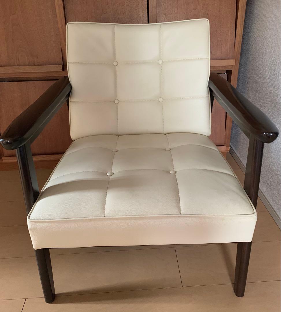 希少★廃盤色　カリモク60　Kチェア 1シーター スタンダードアイボリー