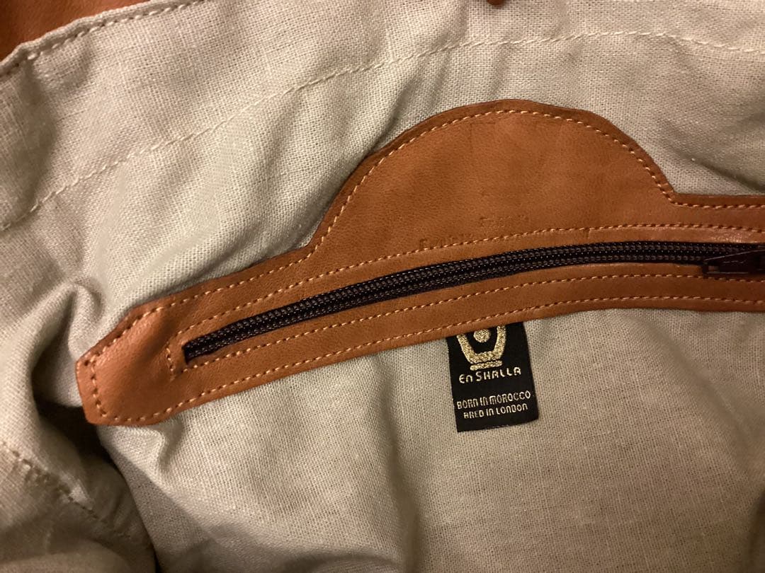 美品　En Shalla エンシャーラ　ラグ　ボアバッグ　モロッコ　LONDON