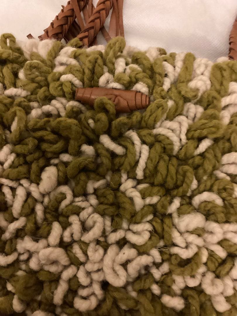 美品　En Shalla エンシャーラ　ラグ　ボアバッグ　モロッコ　LONDON