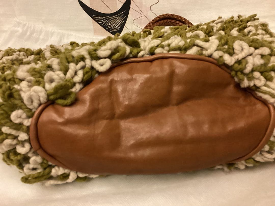 美品　En Shalla エンシャーラ　ラグ　ボアバッグ　モロッコ　LONDON