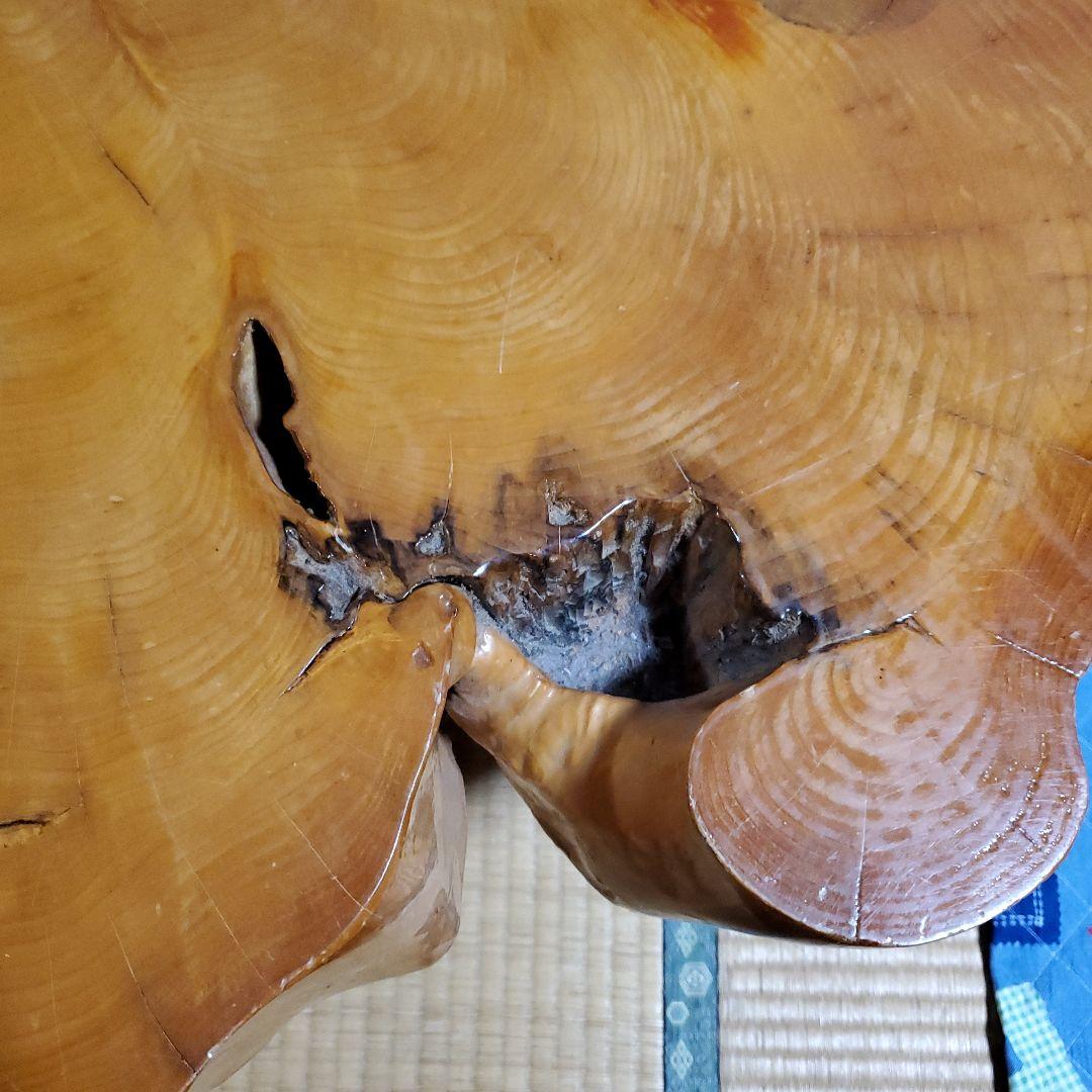 【希少品】榧の木 輪切り 座卓 テーブル ちゃぶ台 年代物【一点物】