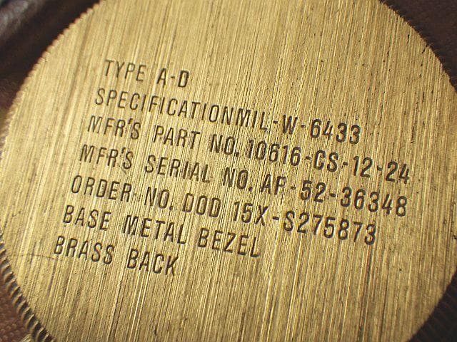 1980年代 アメリカ軍Type A-D 黒文字盤 ヴィンテージミリタリー腕時計