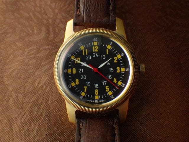 1980年代 アメリカ軍Type A-D 黒文字盤 ヴィンテージミリタリー腕時計