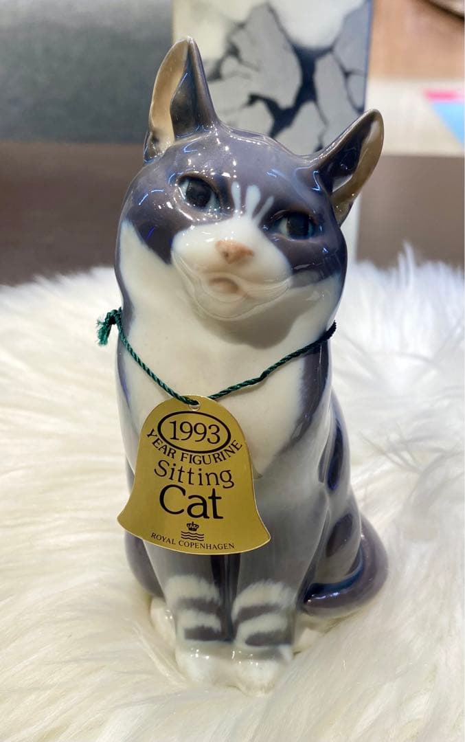 ✨ロイヤルコペンハーゲン 猫 1993 置物✨陶器フィギュリン