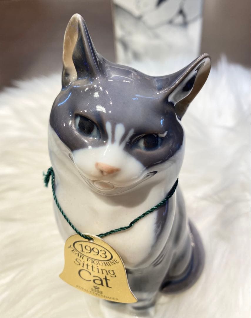 ✨ロイヤルコペンハーゲン 猫 1993 置物✨陶器フィギュリン