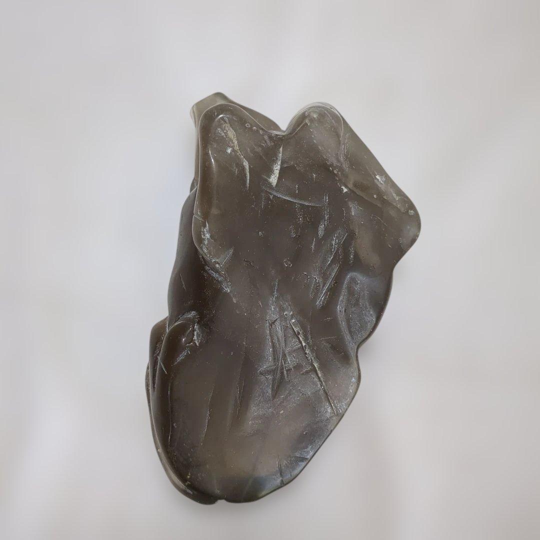 スモーキークォーツ 天然石 水晶 牛 置物 魔除け