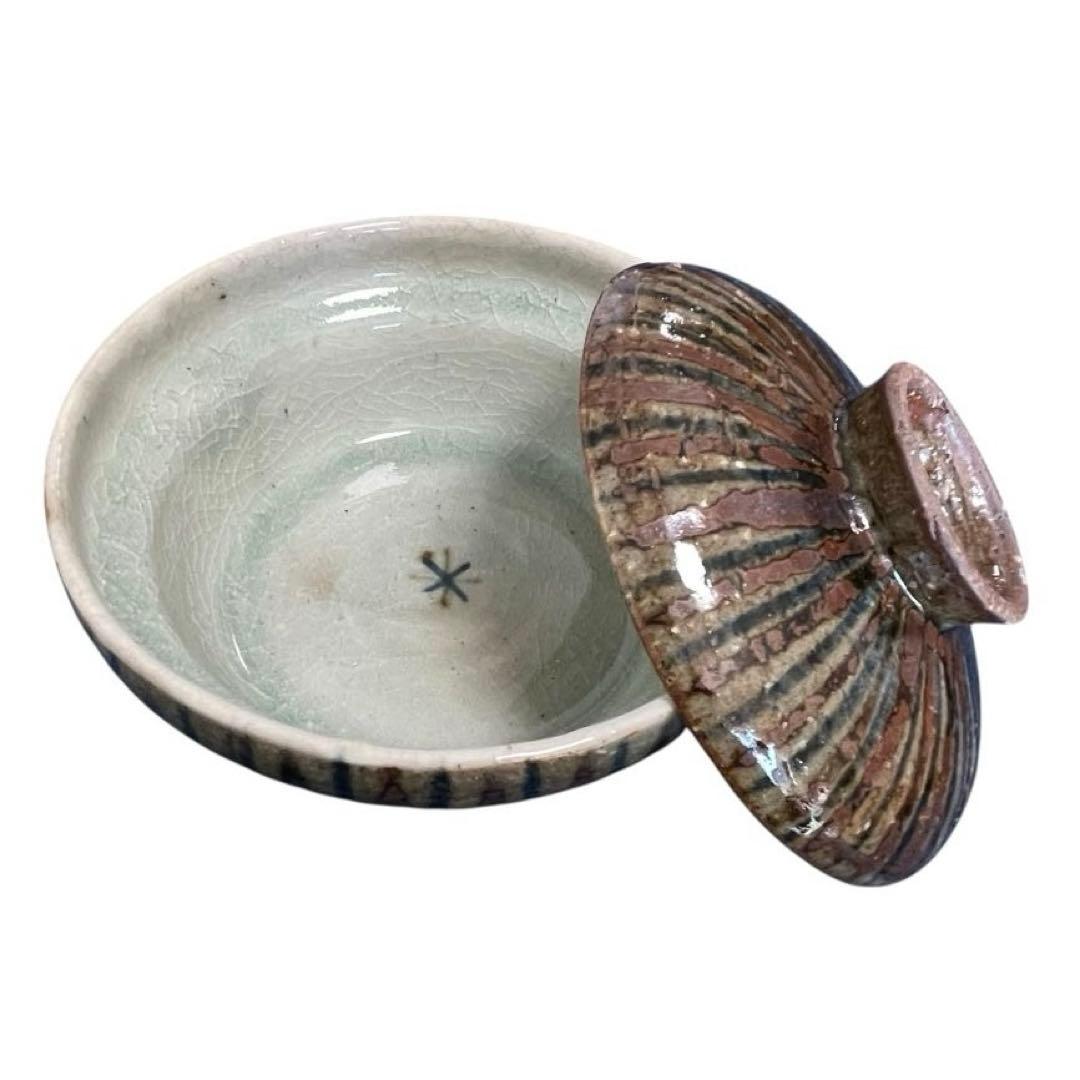作家もの　陶器 蓋付き茶碗蒸し・煮物碗2客