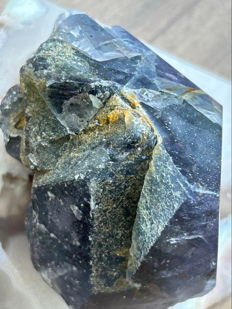 中国産｜黄金を宿すキューブ パイライト共生フローライト 121g
