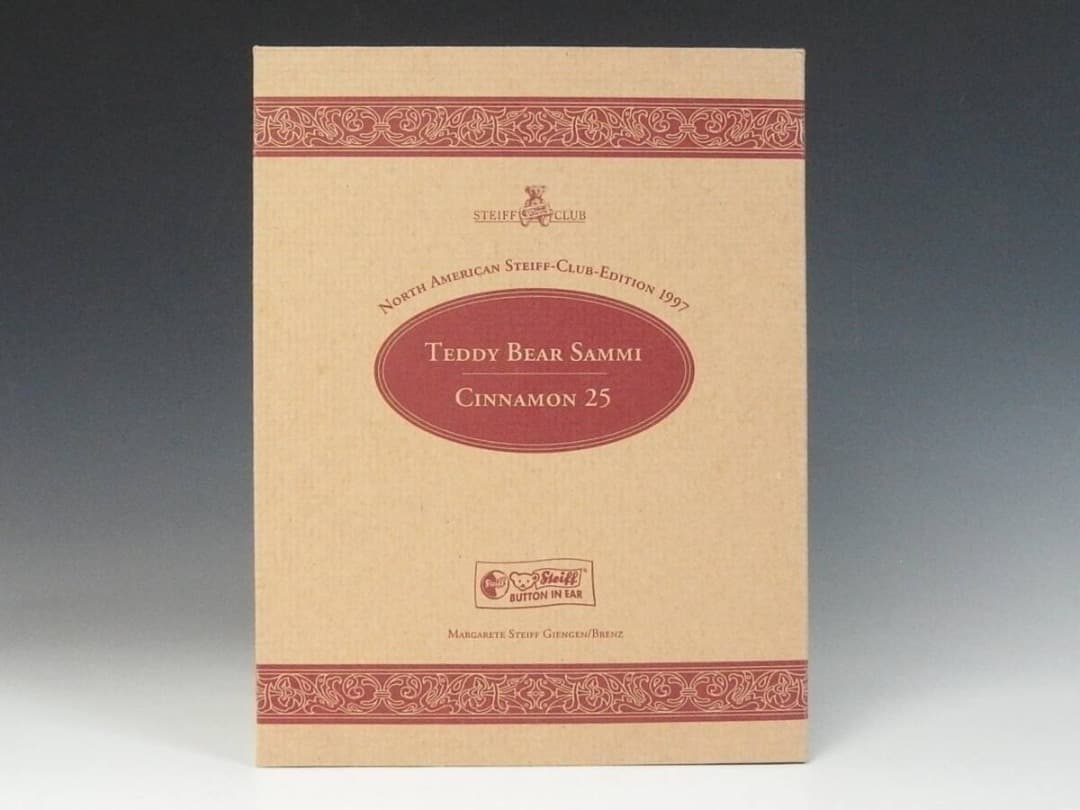 Steiffシュタイフ テディベア Sammi CINNAMON 25 白色タグ
