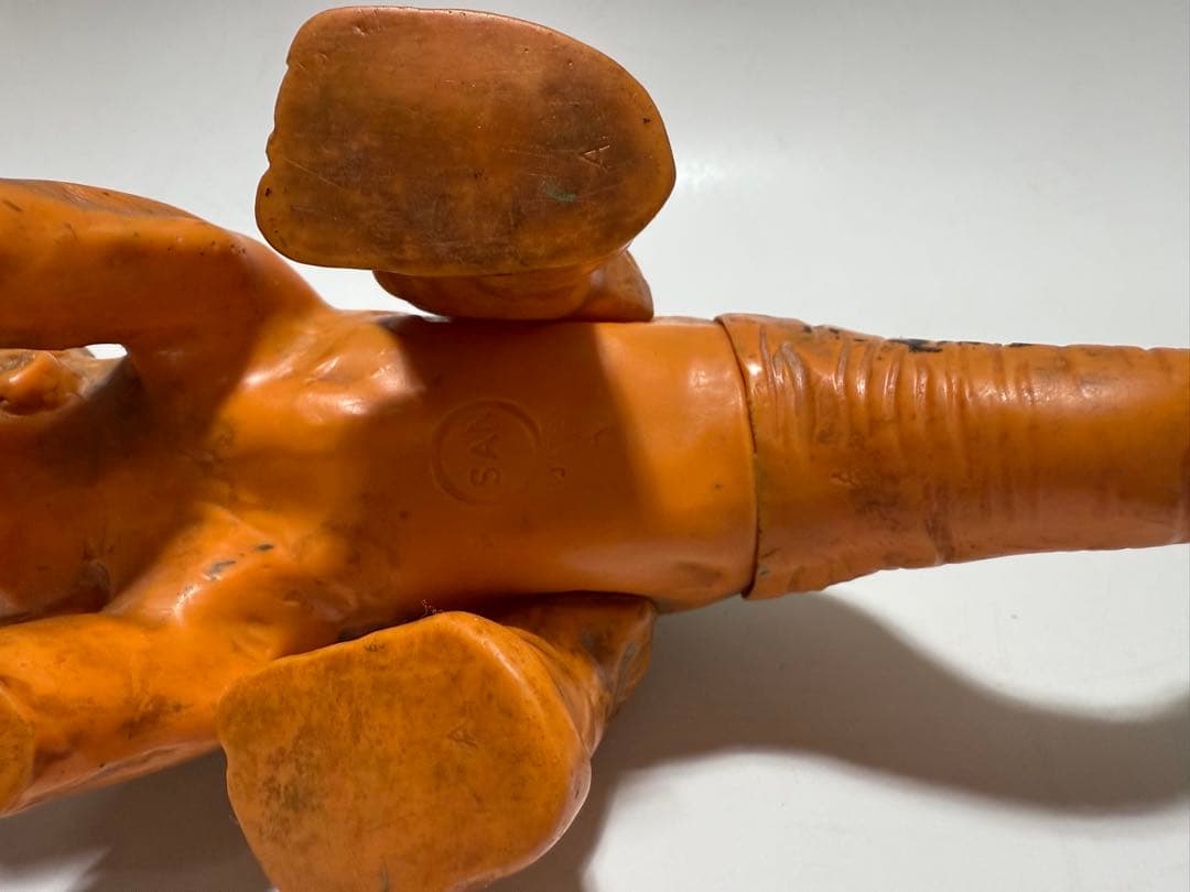 当時物 レトロ　マルサン 恐竜100万年 トリケラトプス ソフビ ※難有り