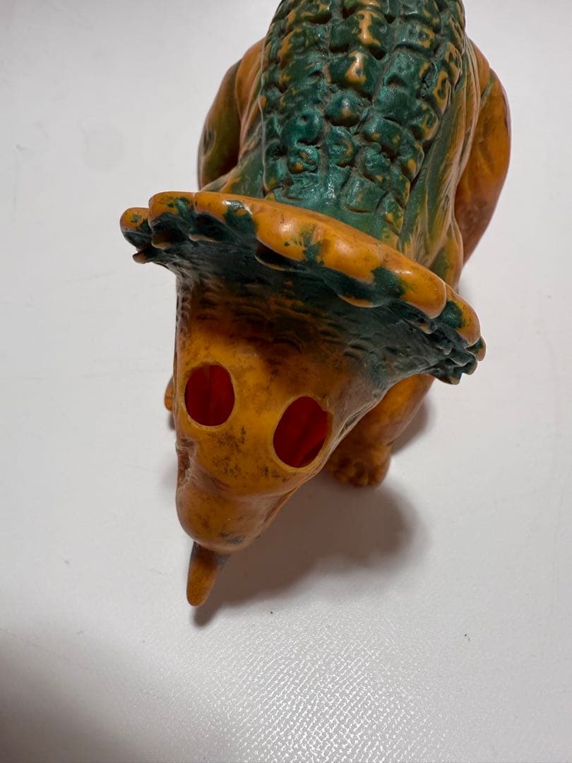 当時物 レトロ　マルサン 恐竜100万年 トリケラトプス ソフビ ※難有り