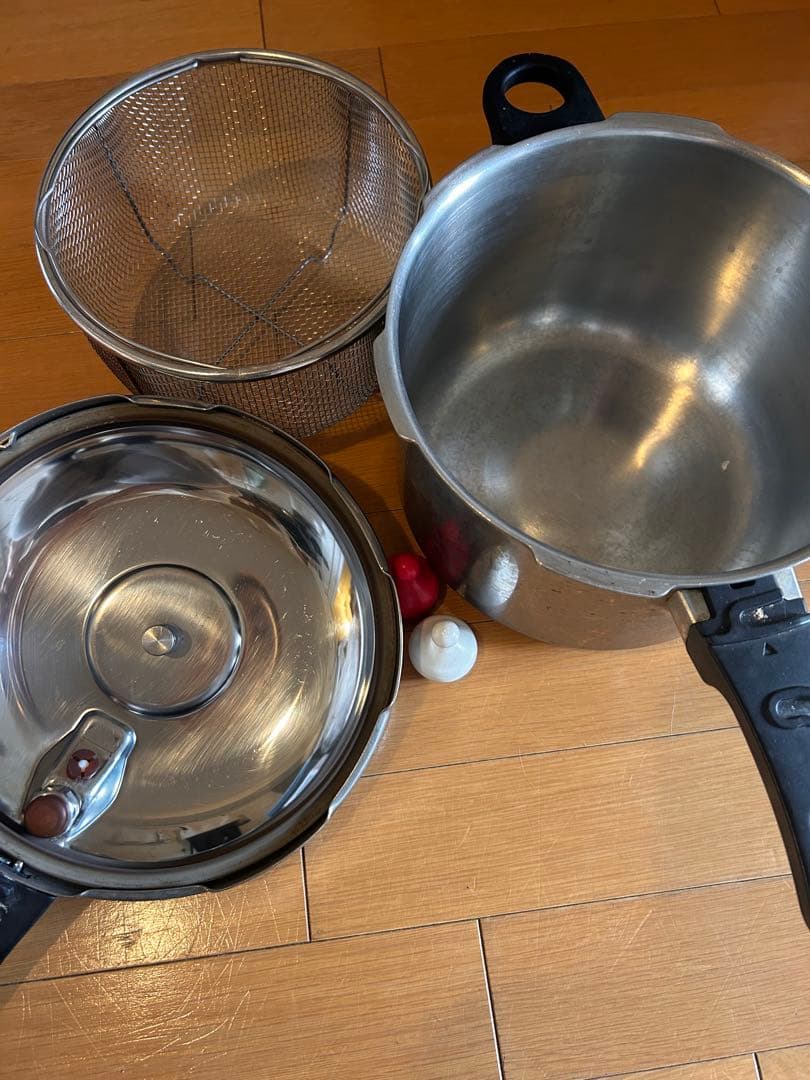 活力鍋　Lサイズ　蒸し器　オモリ２つつき