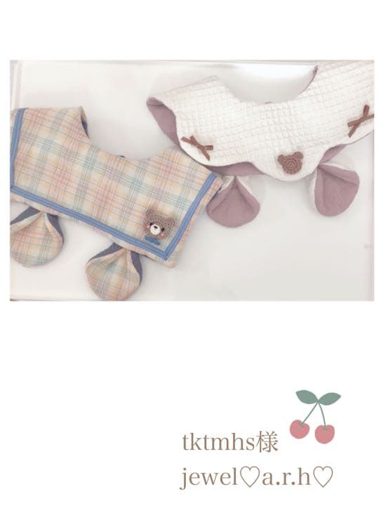 ハンドメイドスタイ　くまみみセーラースタイ　tktmhs様