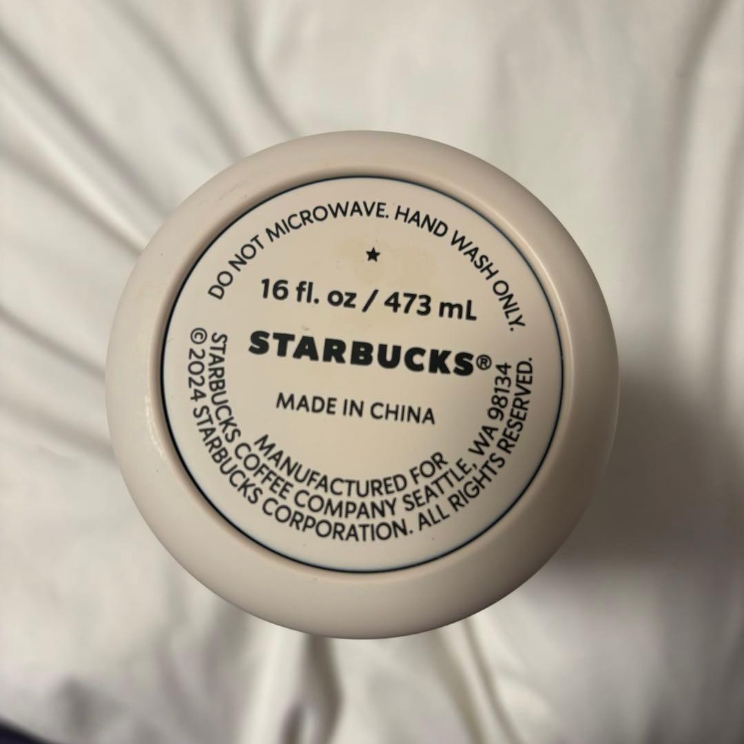 スターバックス バレンタイン2024 ステンレスロゴボトルオフホワイト473ml