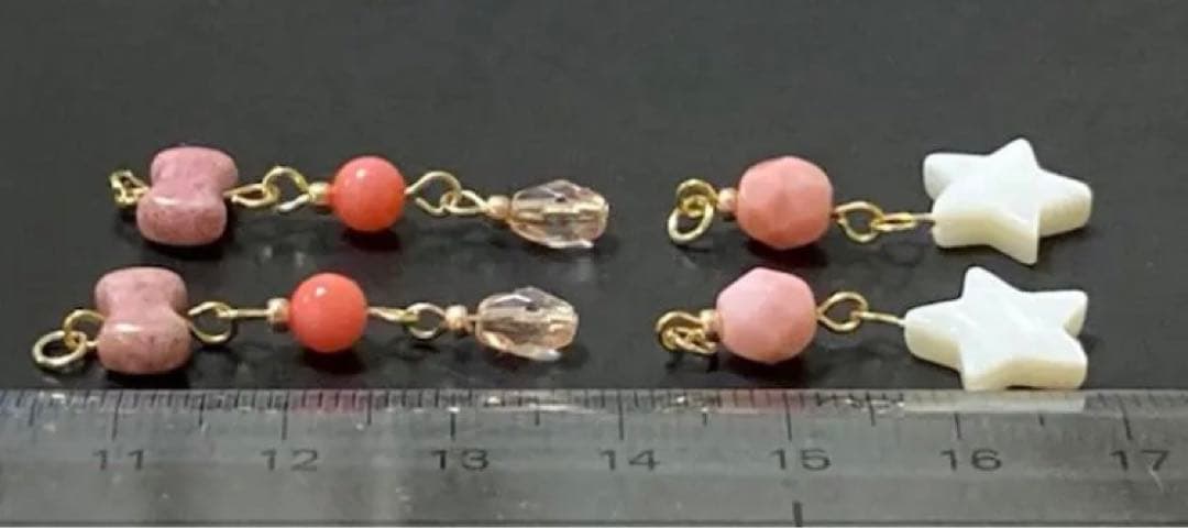 シェル・サンゴ　チェコビーズ チャームセットハンドメイド　585