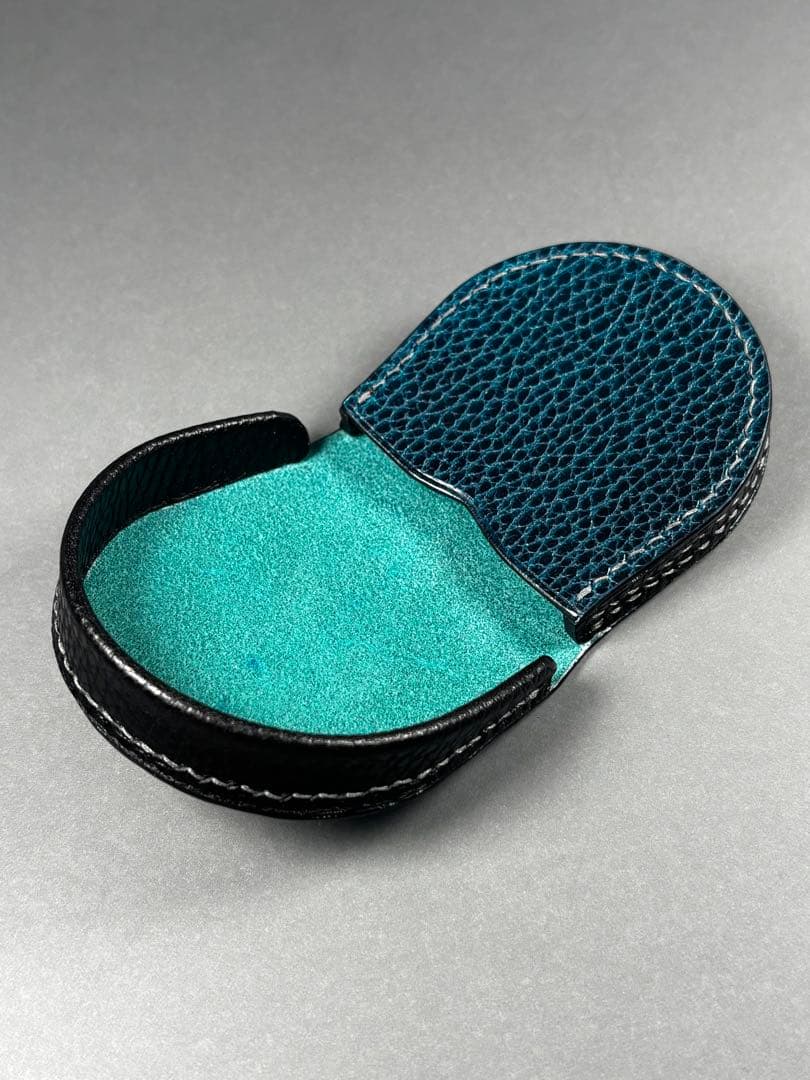 馬蹄型ケース ドラーロ イタリアンレザー 　ハンドメイド　レザークラフト