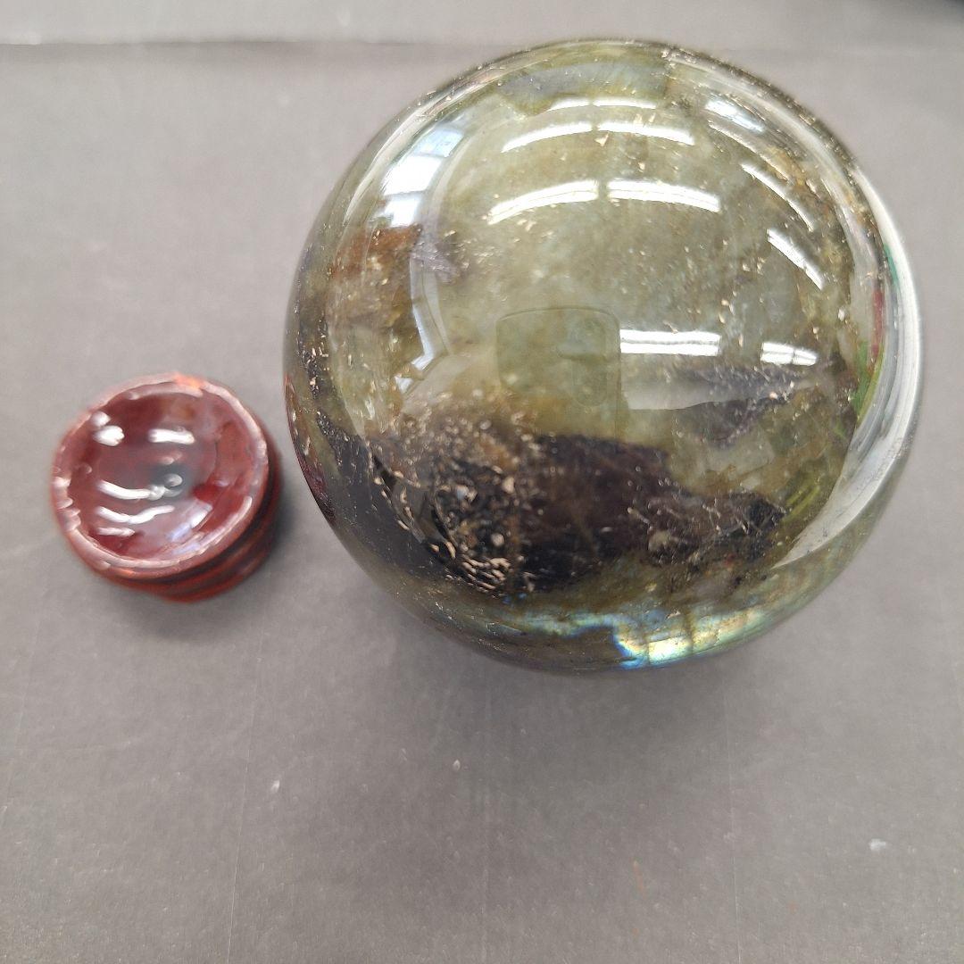 ラブラドライト　台座付き　大玉　　No.322