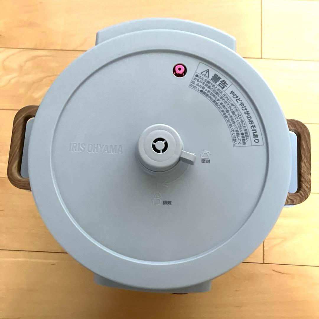【開封未使用】アイリスオーヤマ 電気圧力鍋 KPC-MA3-H 3Lグレー木目調
