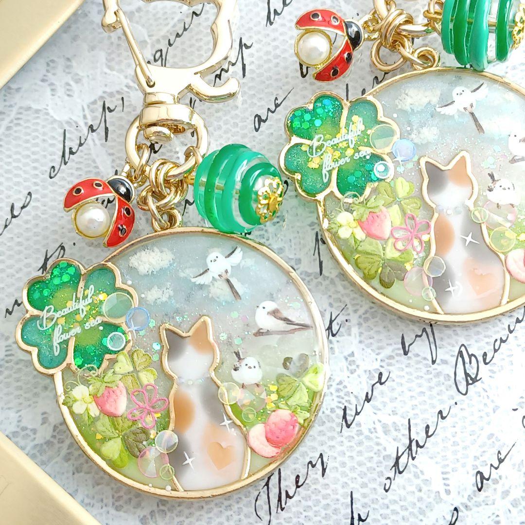 セキセイブルー☆小鳥シリーズ☆他レジンキーホルダー計6点