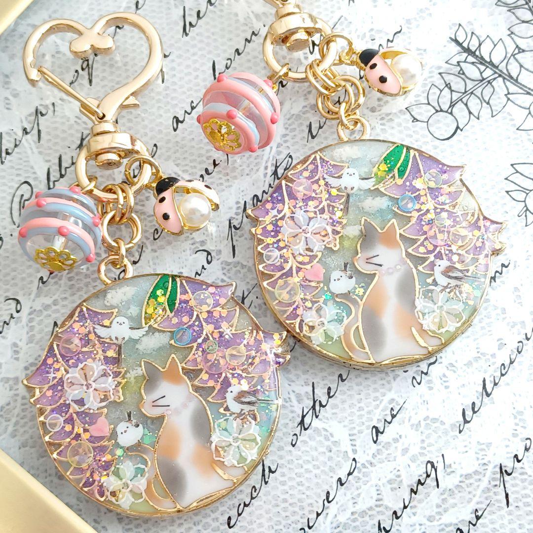 セキセイブルー☆小鳥シリーズ☆他レジンキーホルダー計6点