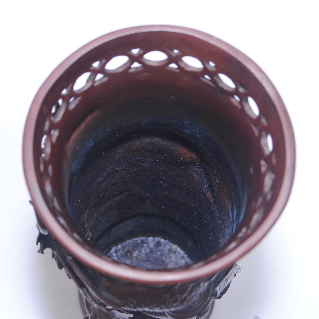 高岡銅器 大森孝志 龍 銅器 花器 花瓶 花入 花生 古玩 茶道具 時代 骨董