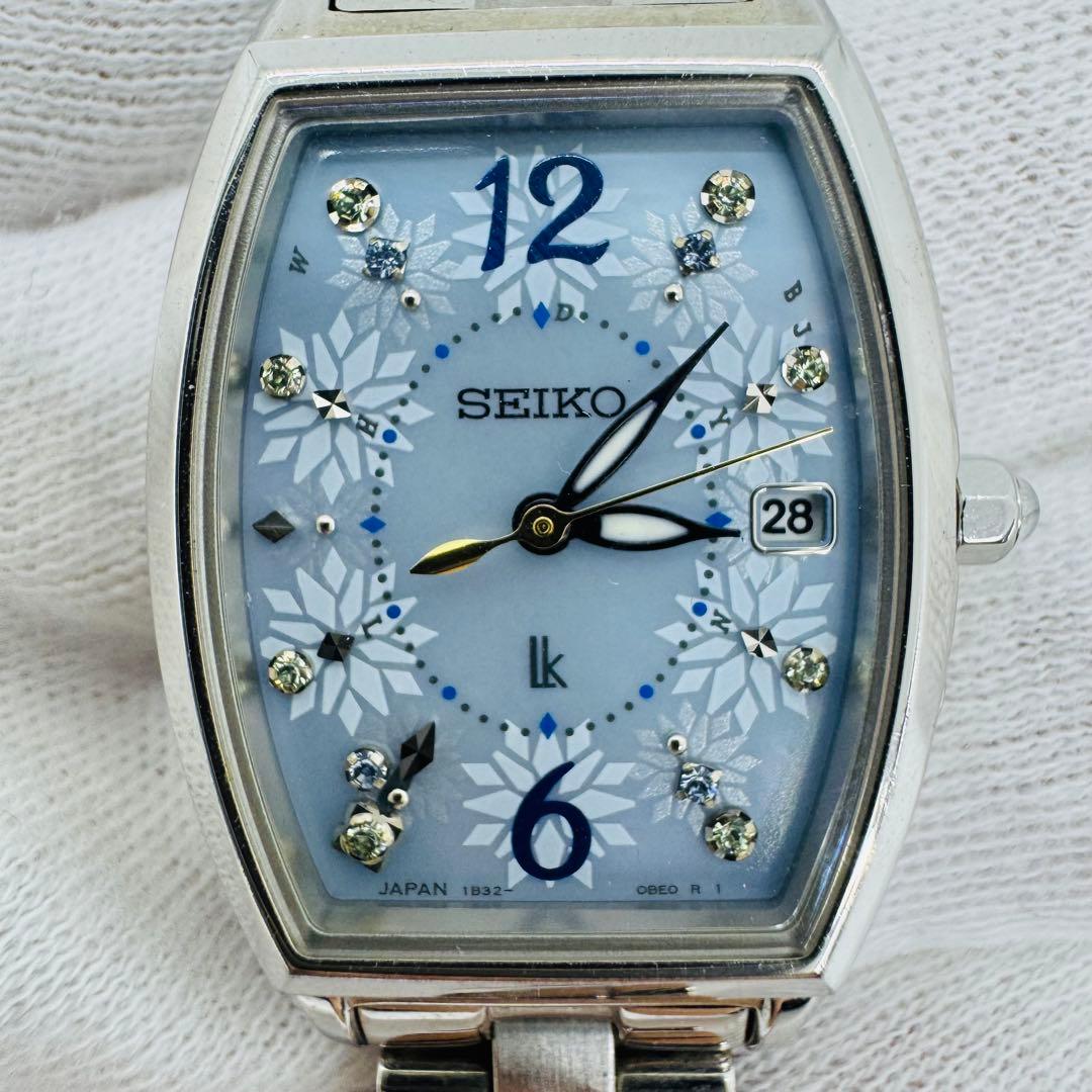 ✨SEIKO✨セイコー✨1B32-0AA0✨デイト✨ルキア✨シルバー✨腕時計✨