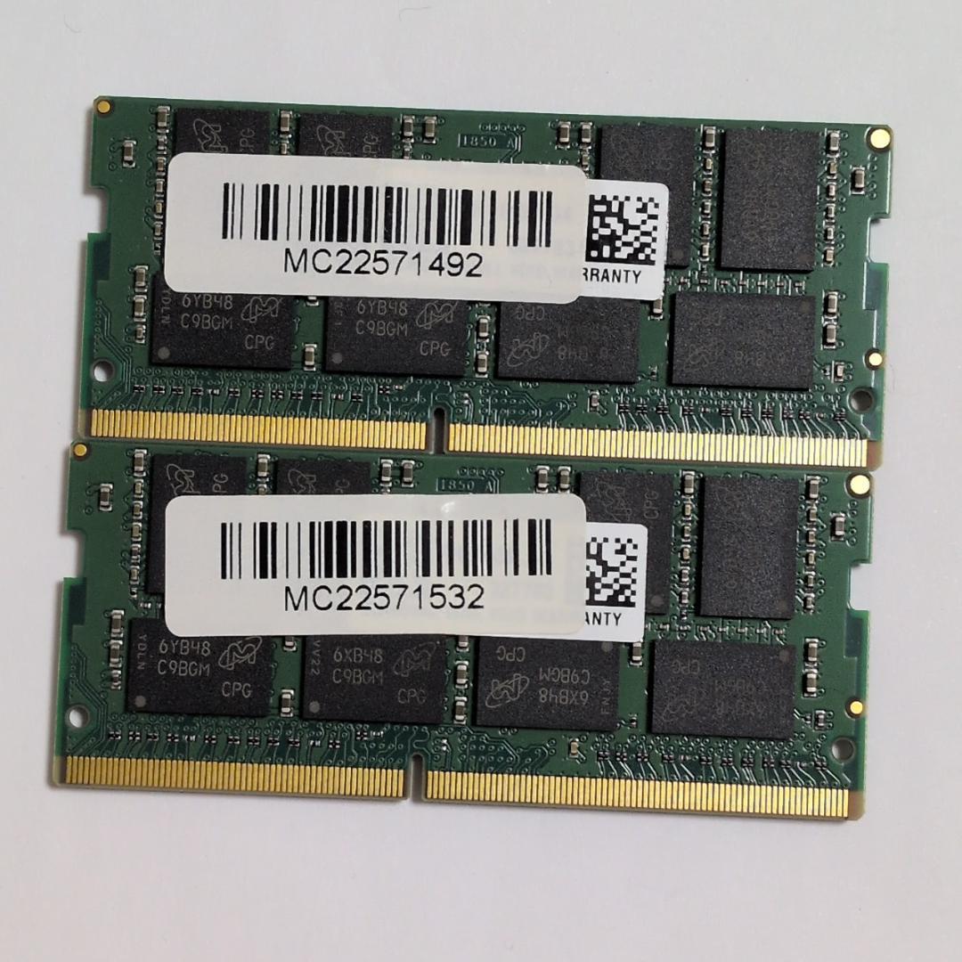 Crucial DDR4-2400 16GB×2 計32GB SODIMM