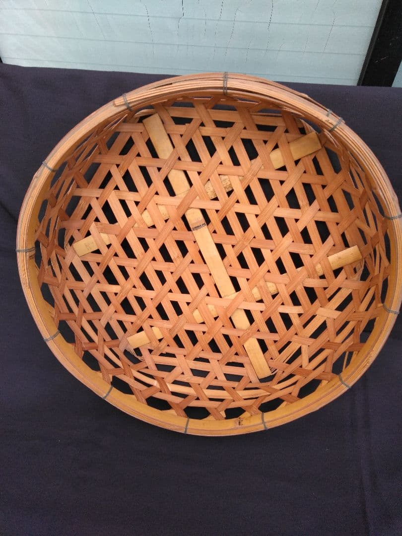 お値下げ　昭和レトロ　竹かご　大  小３ケ組