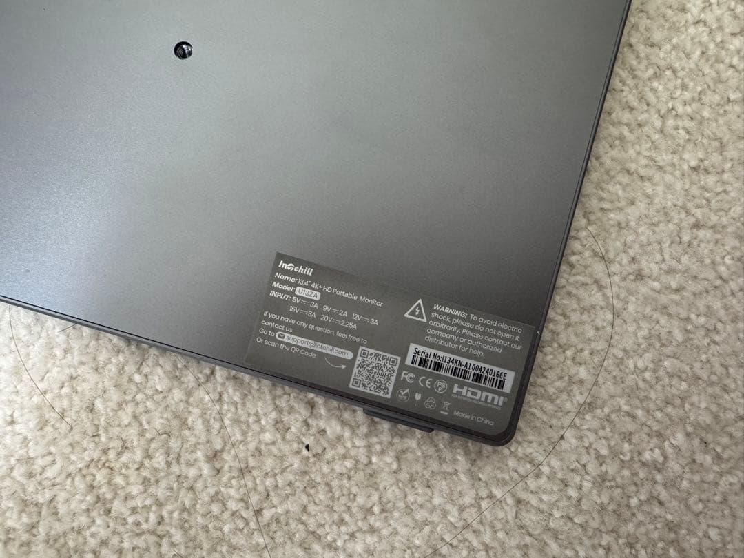 Intehill モバイルモニター U13ZA (4K 13.4インチ)