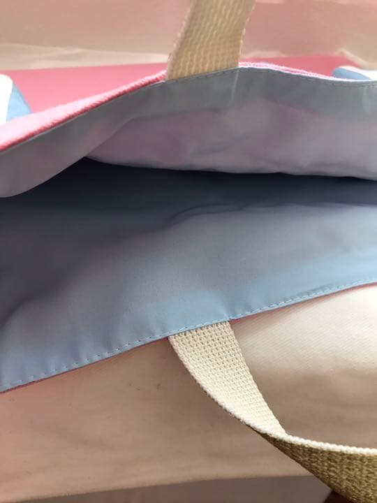 27 ハンドメイド　チェリー　フリルレッスンバッグ ピンク　水色　フリルバッグ