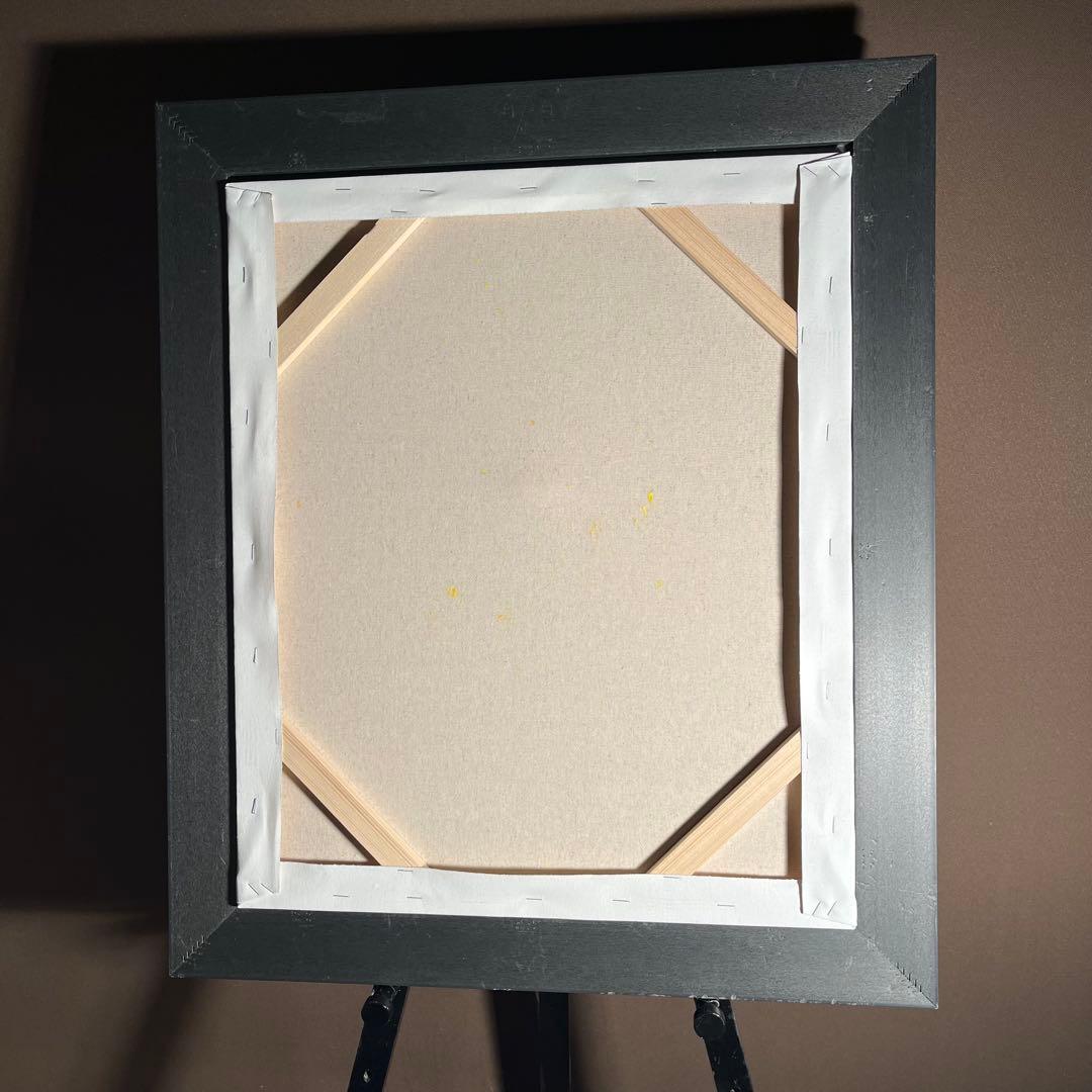 ★秀作★ 手書き油絵 ゴッホ 夜のカフェテラス 肉筆絵画 額付き 油彩画