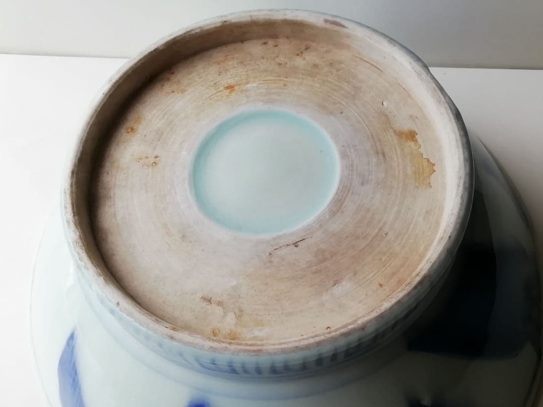 骨董のすり鉢　染付　ボウル