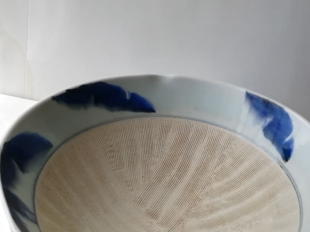 骨董のすり鉢　染付　ボウル