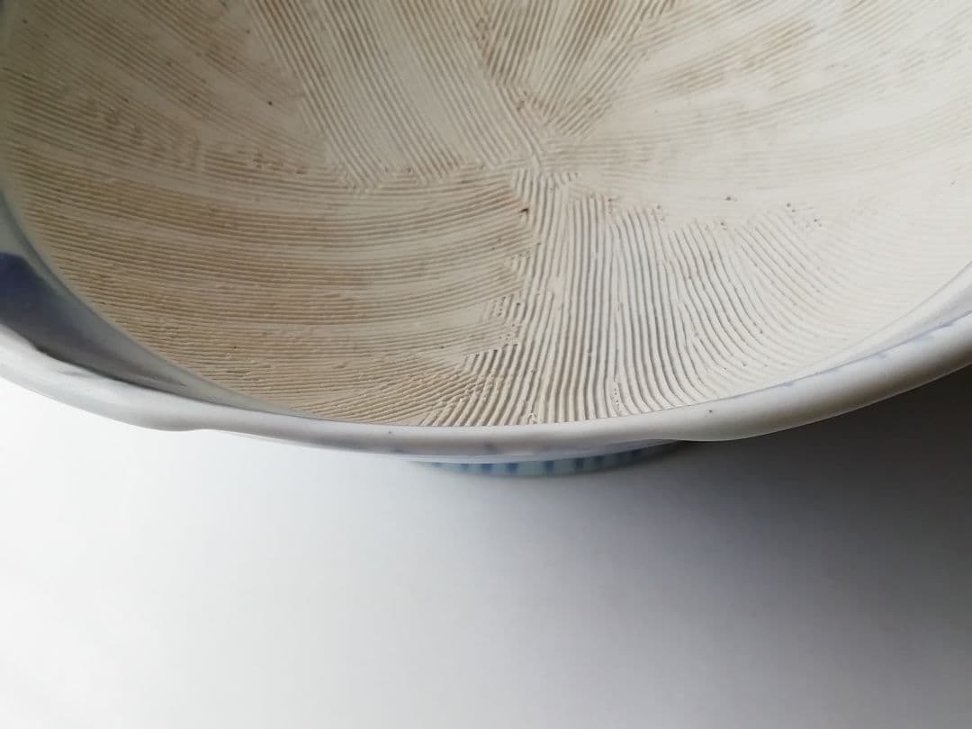 骨董のすり鉢　染付　ボウル