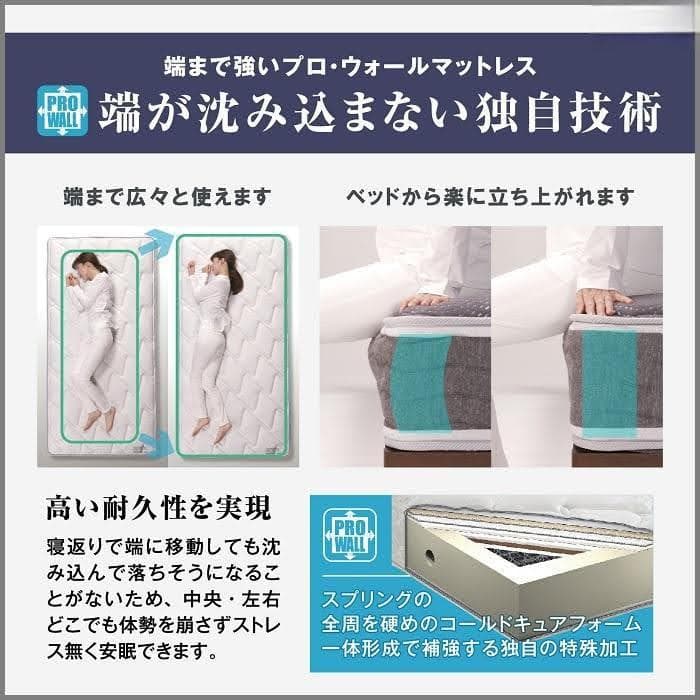 フランスベッド【新品】マットレス銀イオン除菌+イタリア製(製湾曲スノコフレーム)