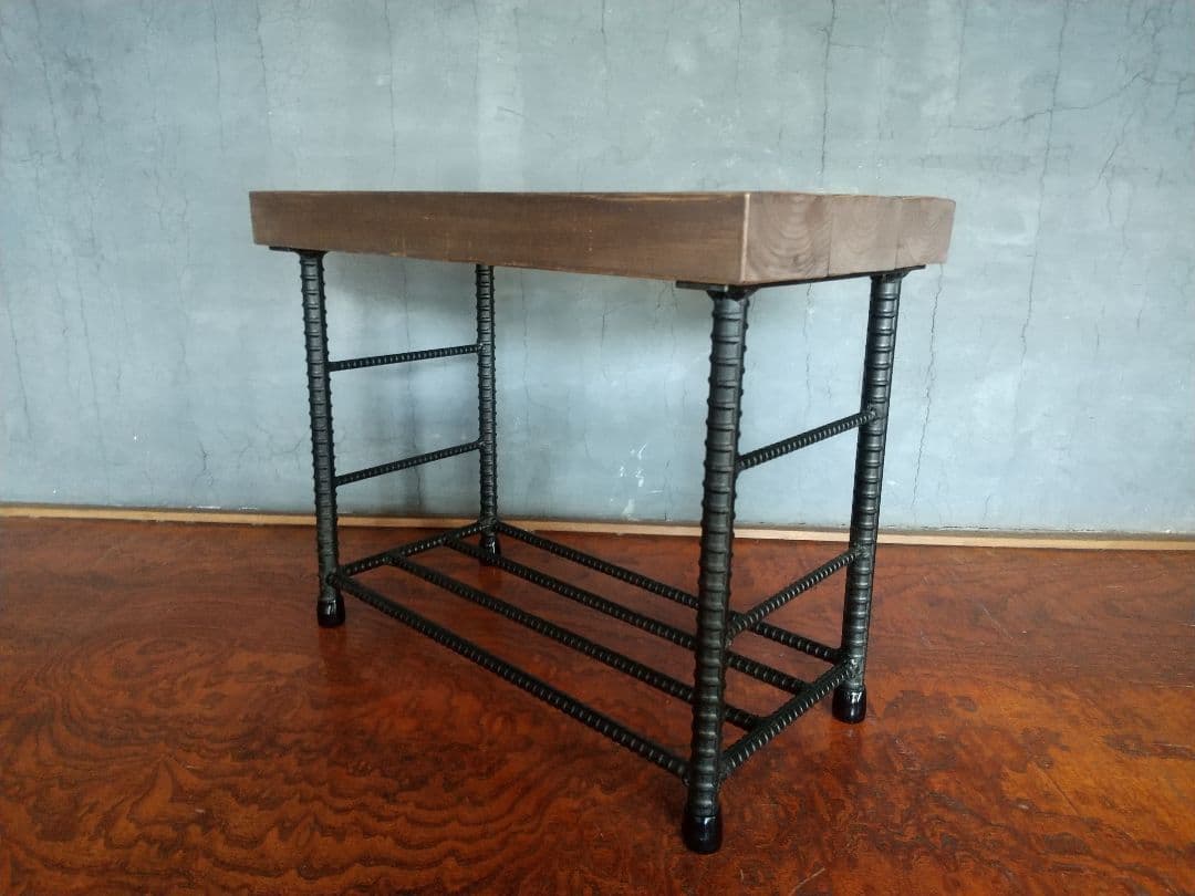 「男前」ハンドメイド　アイアン　シューズベンチ　ローボート