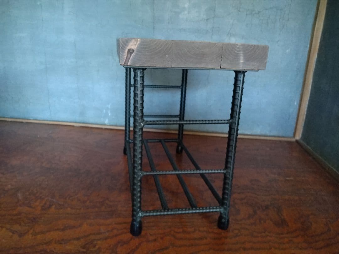 「男前」ハンドメイド　アイアン　シューズベンチ　ローボート