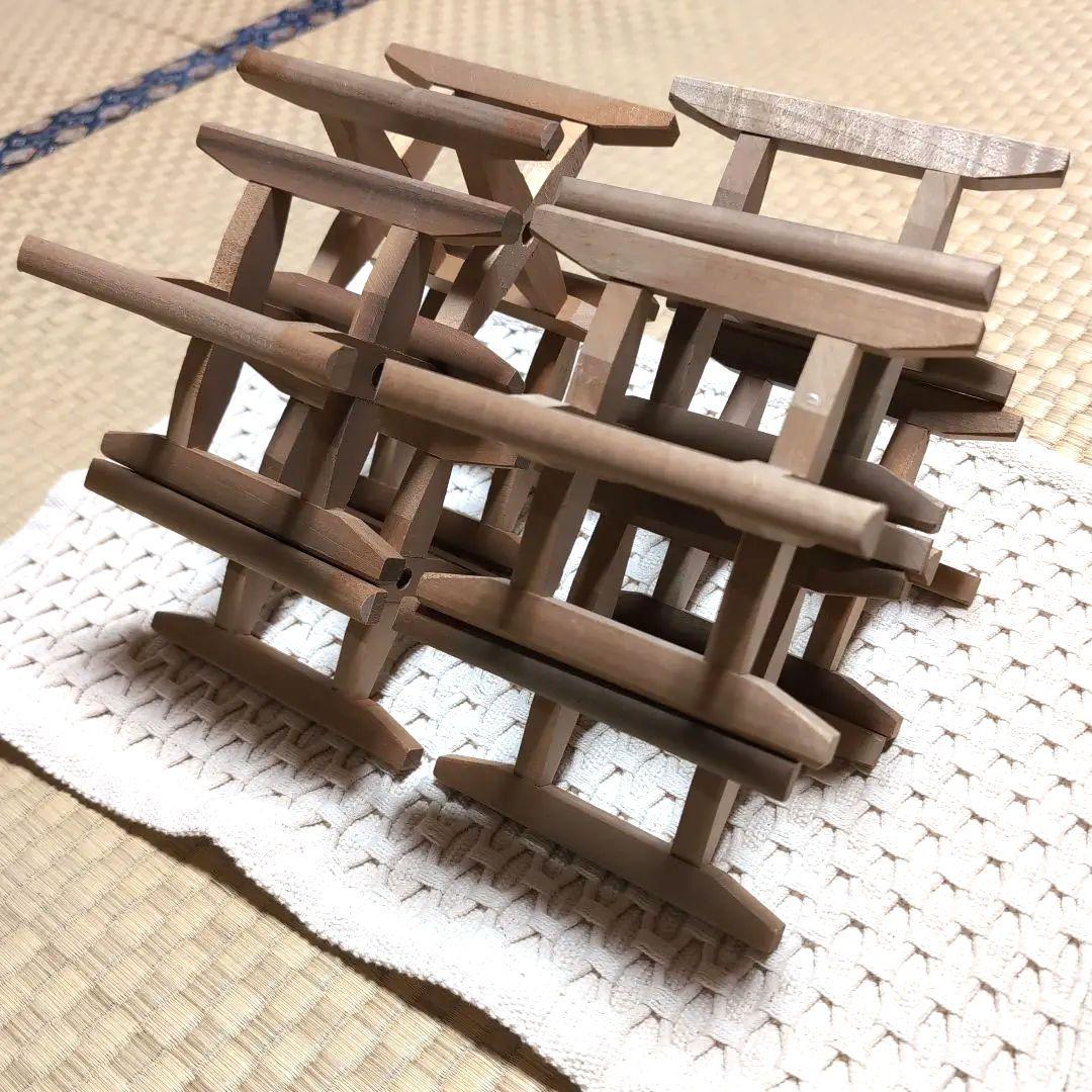 T-1005【中古品】糸枠　糸巻き枠　木製木枠小　8個